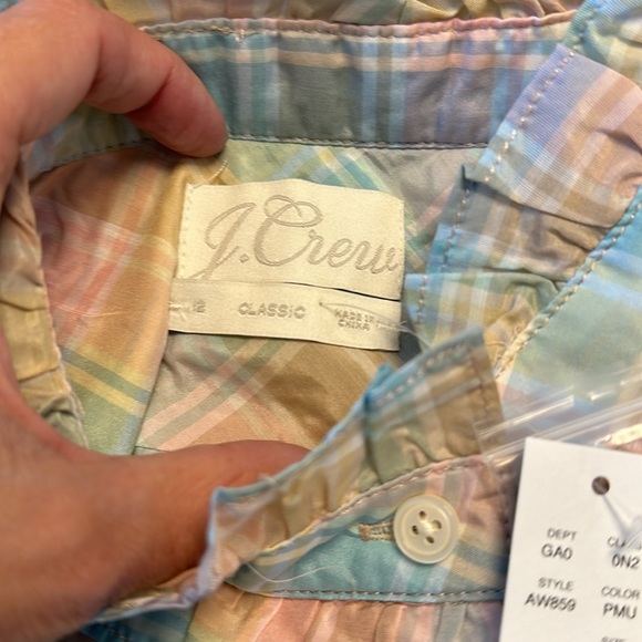 NWT Jcrew Pastel Plaid Button Down Shirt - Picture 5 of 7